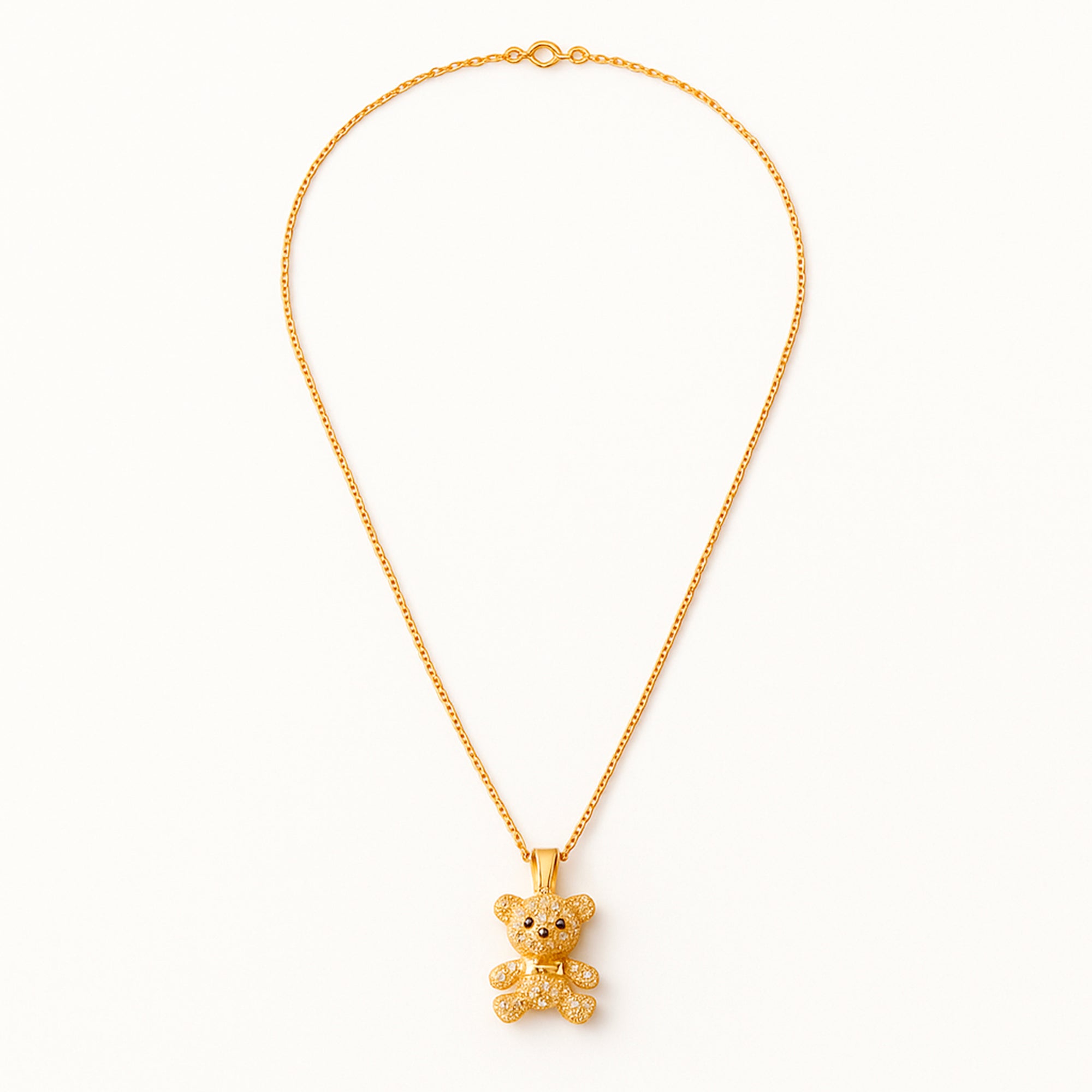 Goldener Teddy-Anhänger Y&C