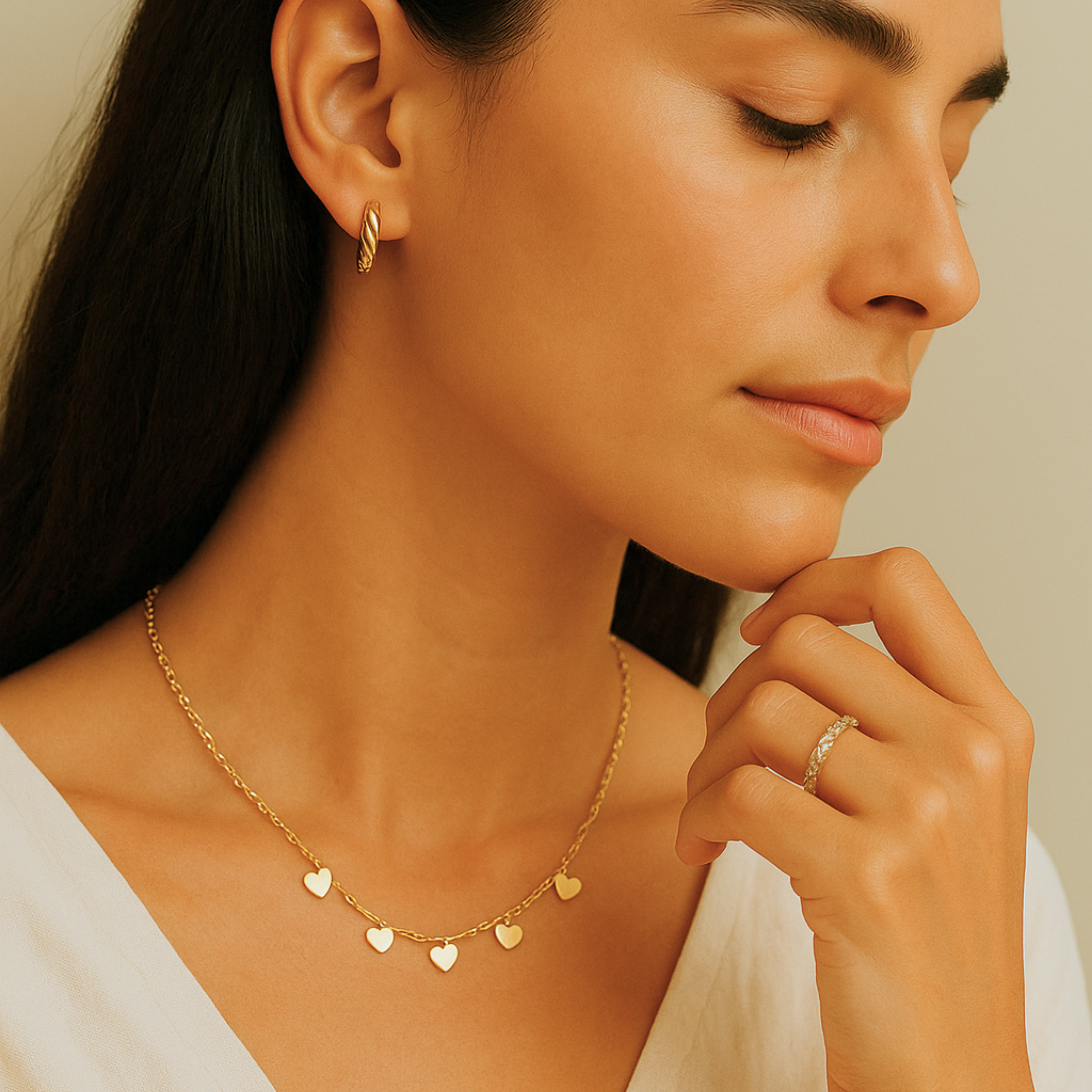 Collares de Acero Inoxidable y Circonitas