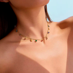 Marena  – Collar bañado en Oro 18K con Piedras Multicolor