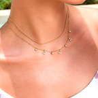 Mini Cherries 18K – Collar con Dijes de Cereza Baño de Oro