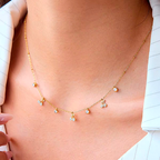 Mini Cherries 18K – Collar con Dijes de Cereza Baño de Oro