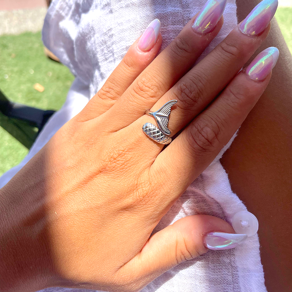 Mermaid of the Sea – Anillo Cola de Sirena en Acero Inoxidable
