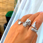 Mermaid of the Sea – Anillo Cola de Sirena en Acero Inoxidable