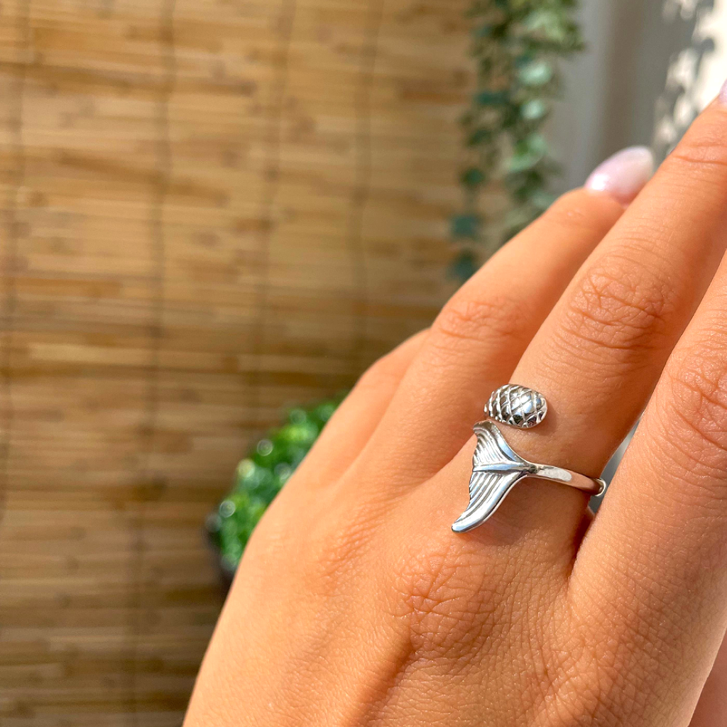 Mermaid of the Sea – Anillo Cola de Sirena en Acero Inoxidable