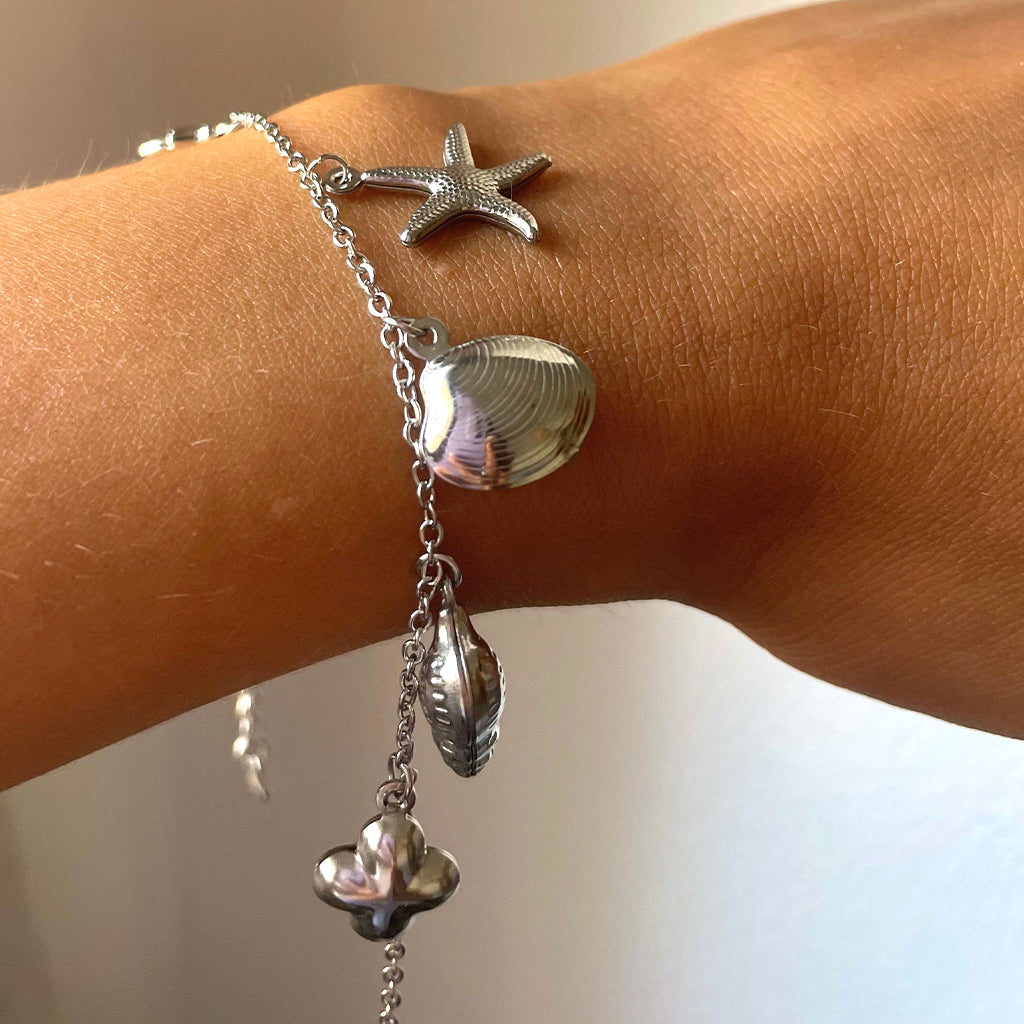 Silver Tide - Pulsera de acero inoxidable