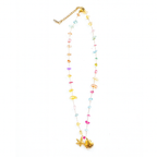 Cordón de Sirena 18k – Collar de Piedras Multicolor y Dijes Marinos en Acero Inoxidable