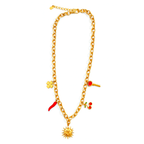 Spicy Sun – Collar Dorado con Dijes Esmaltados