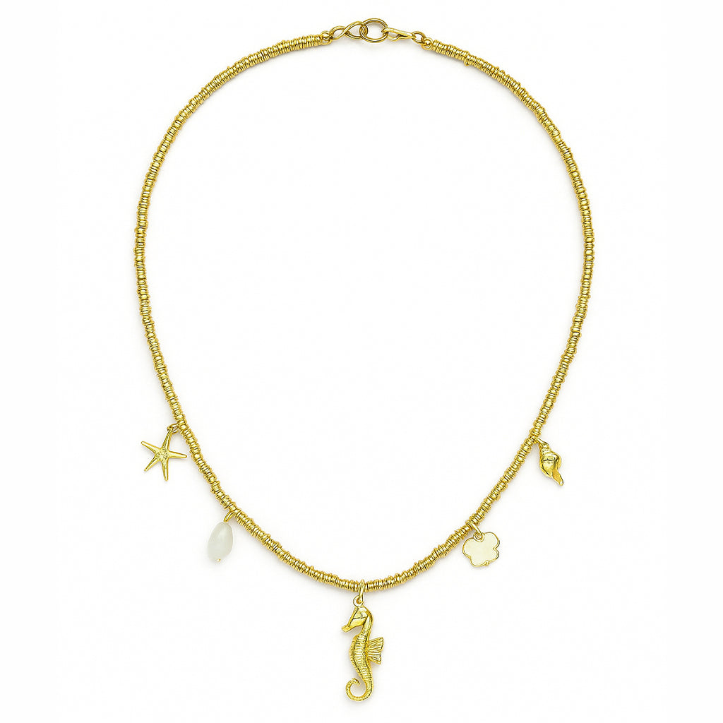 Marena - Collar con dijes marinos